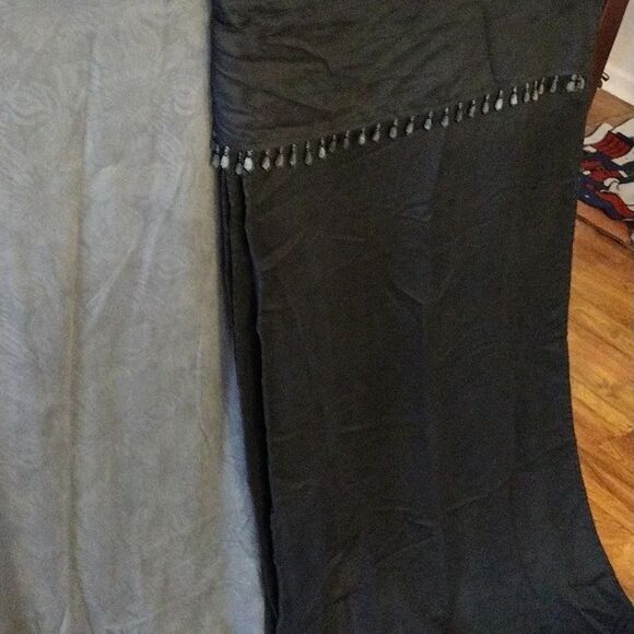 3 Moody Goth Black and Grey Velvet 82" Length Curtains Panels - Picture 16 of 16